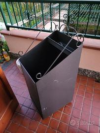 Carrello porta legna in ferro