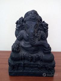Statua Ganesha seduto pietra ollare