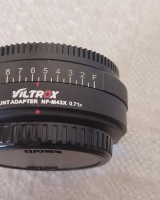 Adattatore Viltrox NF‑M43X 0.71× Nikon/M43