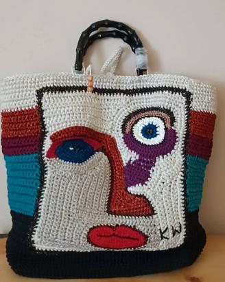 Borsa Artistica XL "Visione Cubista" 