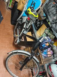 Bici elettrica con borse laterali