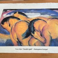 Tela cotone Cavallini Gialli di Franz Marc