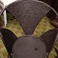 4 poltrone in ferro martellato