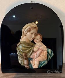 madonna con bambino in ceramica