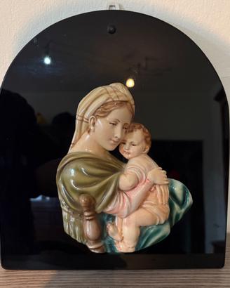 madonna con bambino in ceramica