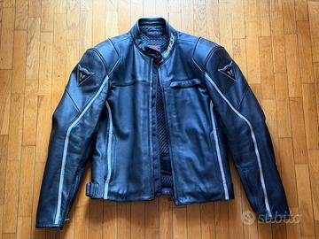 Giacca Moto Dainese Pelle Nera Taglia50