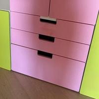 Cassettiera armadio bambini Stuva Ikea Rosa