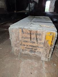 Cassa in legno americana seconda guerra mondiale 