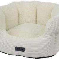 Cuccia Lettino Ovale per Cani Gatti BEIGE