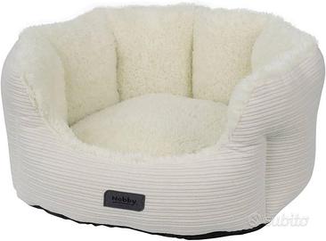 Cuccia Lettino Ovale per Cani Gatti BEIGE