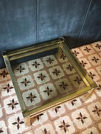 tavolino vetro e metallo