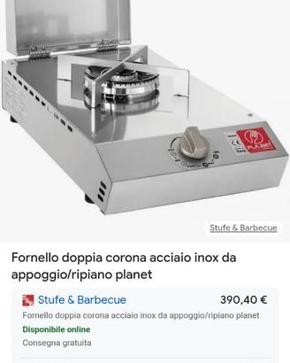 FORNELLO DA APPOGGIO INOX