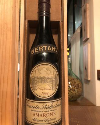 Vino Amarone Bertani classico superiore anno 1981