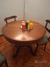 tavolo antiquariato in noce fine 800