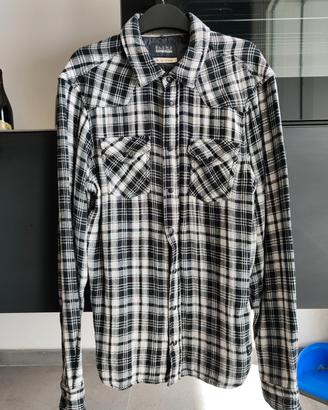 Camicia a quadri Nera e Bianca Blend S