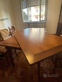 Sala da pranzo completa in legno massello