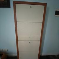 Scarpiera cornice legno e beige