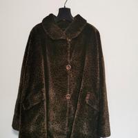 cappotto Ascley vintage in eco pelliccia maculata 
