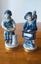 Antica coppia statuine porcellana Volkstedt