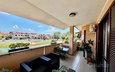 Trilocale con terrazzo di 20 mq e box doppio