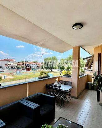 Trilocale con terrazzo di 20 mq e box doppio