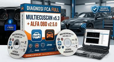 Multiecuscan 5.3 + AlfaOBD 2.5 - diagnosi FULL cd