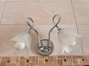 Applique color acciaio E14