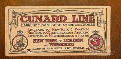 Placca pubblicitaria Cunard Line
