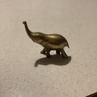 Scultura vintage in ottone a forma di elefante