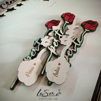 Rose in legno personalizzate
