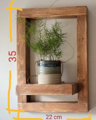 cornice con mensolina in legno