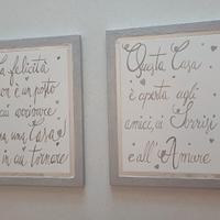 QUADRI MODERNI GLITTER E SPECCHIO