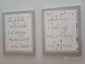 QUADRI MODERNI GLITTER E SPECCHIO