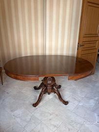 Tavolo ovale allungabile in stile Luigi Filippo