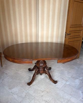 Tavolo ovale allungabile in stile Luigi Filippo