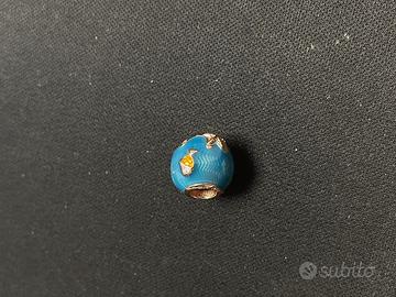 Charm Pandora Pesce e Onde dell'Oceano Sfavillante