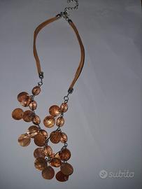 Collana bronzo con orecchini