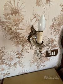 Set lampadario e 2 applique vintage