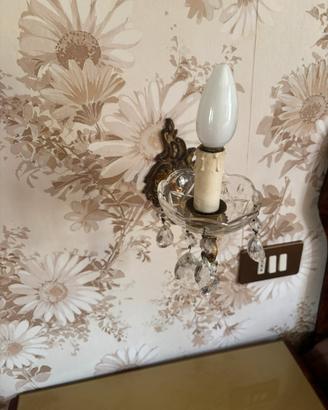 Set lampadario e 2 applique vintage