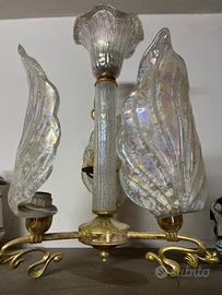 Lampadario vintage a foglie