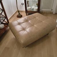 Pouf in vera pelle