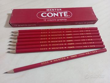 8 matite nuove Contè Mentor HB in cfz. originale