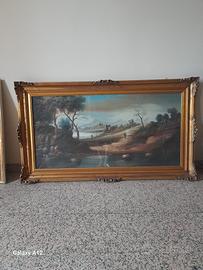 Quadro olio su tela “ Paesaggio” con certificato