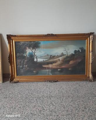 Quadro olio su tela “ Paesaggio” con certificato