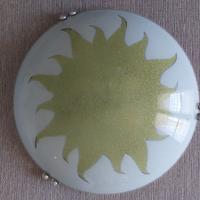 Plafoniera in Vetro e metallo  Diam 40cm Decorata