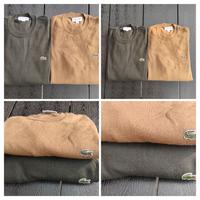 2 Maglioni Uomo LACOSTE Originali verde-beige