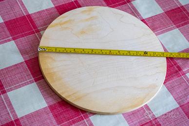 Tagliere / Vassoio tondo in legno per pizza o ape