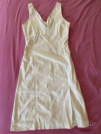 Abito donna cotone bianco S