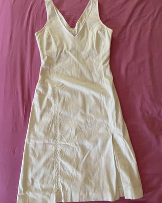 Abito donna cotone bianco S