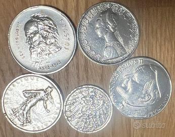 Lotto monete argento